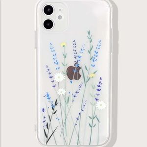 SHEIN IPHONE XR CASE FLOWERS NEW CLEAR
